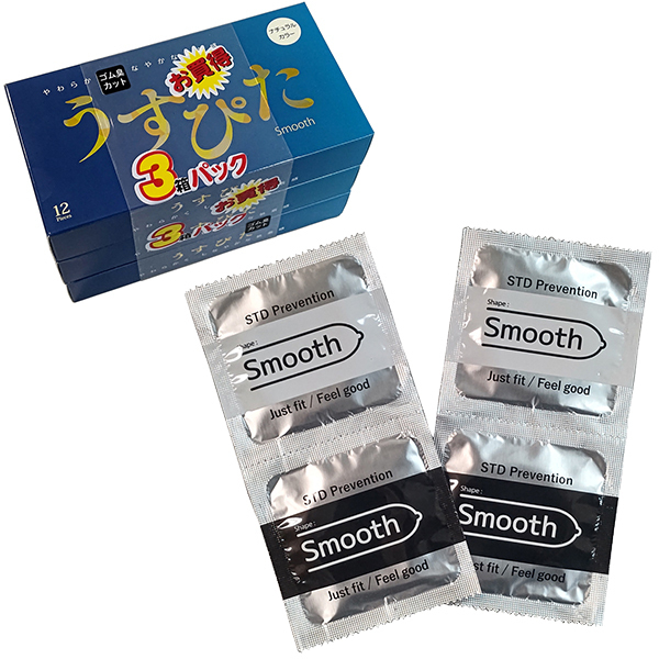 うすぴた　スムース　１２個入り×３箱パック